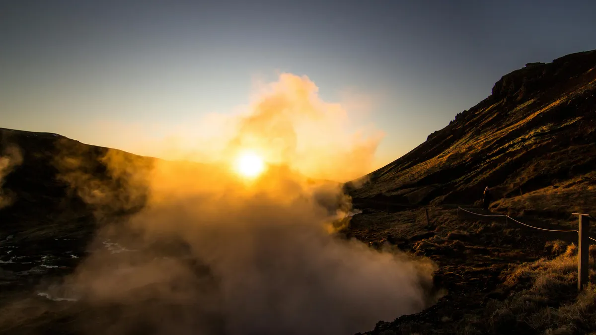 Natural hot pools