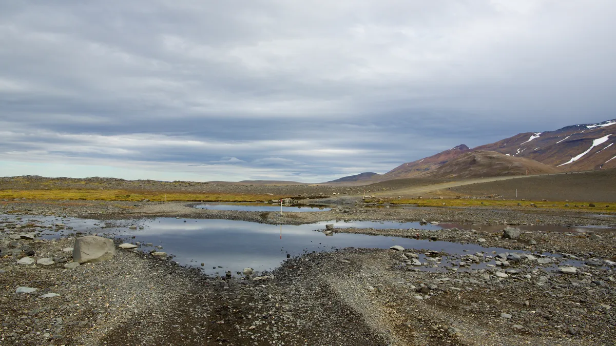 Sprengisandur, stream crossing